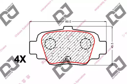 Комплект тормозных колодок DJ PARTS BP1500